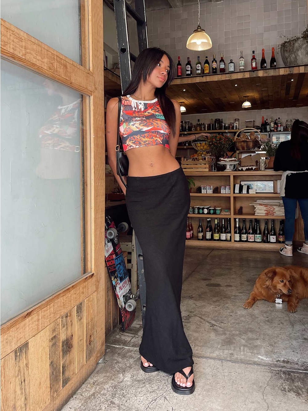 Princess Polly Black Maxi Skirt - Slim Long Silhouette